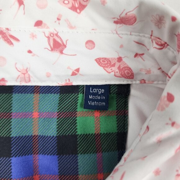 William Murray Shirt Mens Large Multi Bugs Print S/S Golf Polo - Picture 3 of 8